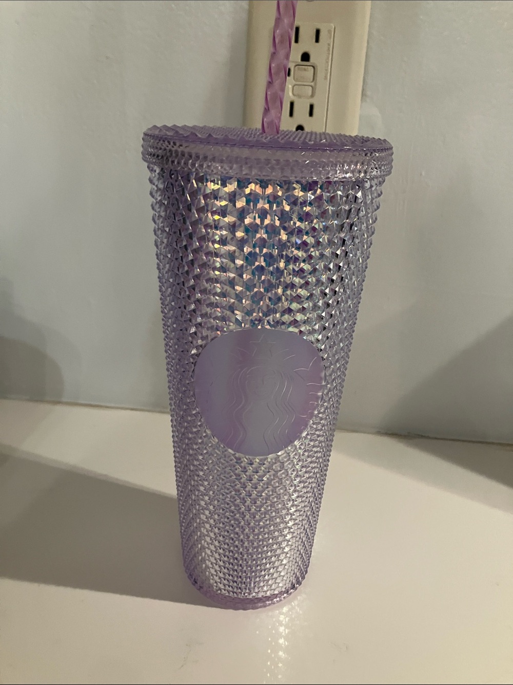 Starbucks Iridescent Lavender Studded Tumbler
